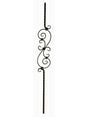 2797 Mediterranean Three Piece Scroll Forged Iron Baluster (2)