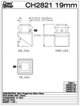2821 19mm Angle Shoe