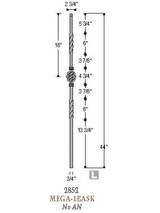 MEGA-1BASK Mega Single Basket Tubular Steel Baluster