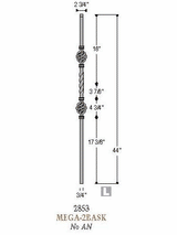 MEGA-2BASK Mega Double Basket Tubular Steel Baluster