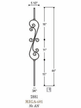 MEGA-M601 Mega Skinny Scroll Baluster