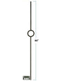 2930 Lite Single Ring Designer Baluster, Solid or Tubular Steel, 12mm