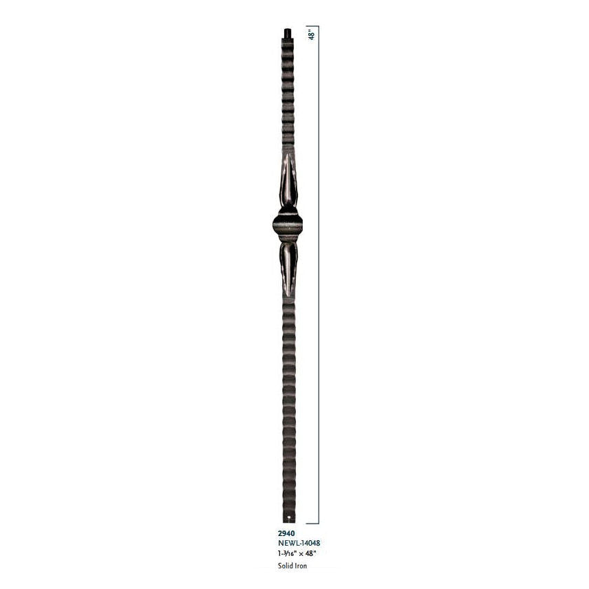 2940 Gothic Iron Newel Post