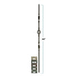 2962 1/2" x 44 Single Basket & Two Ribbon Stair Baluster