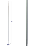 2595 R54644 5/8" Round Venetian Baluster, Ash Gray