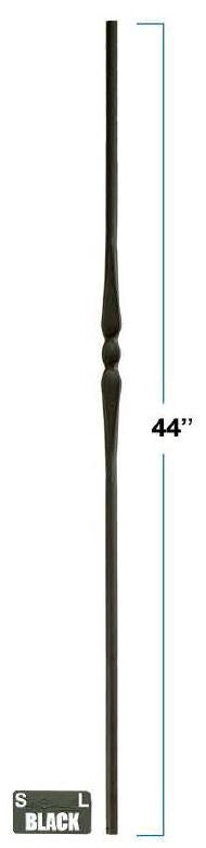 2971 Round Single Knuckle Gothic Baluster Dimensional Information