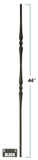 2972 Round Single Knuckle Gothic Baluster Dimensional Information