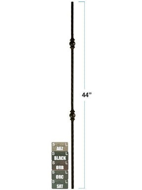 2991 Mediterranean Double Forged Ball Wrought Iron Baluster