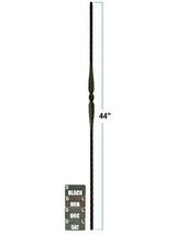 2996-LT Lite Flower and Arrows Hammered Tubular Steel Mediterranean Stair Baluster