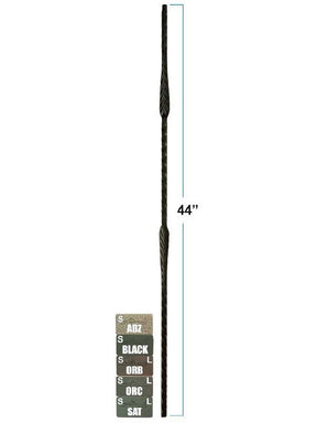 The 2997-LT Lite Mediterranean Split Arrows Tubular Steel Baluster