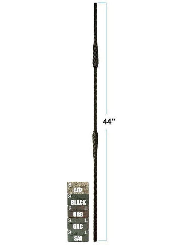 2997 Mediterranean Split Arrows Forged Iron Steel Baluster