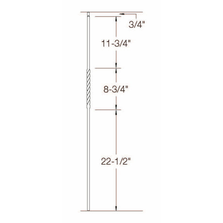 2G02 16mm Single Twist, Tubular Steel Dimensional Information