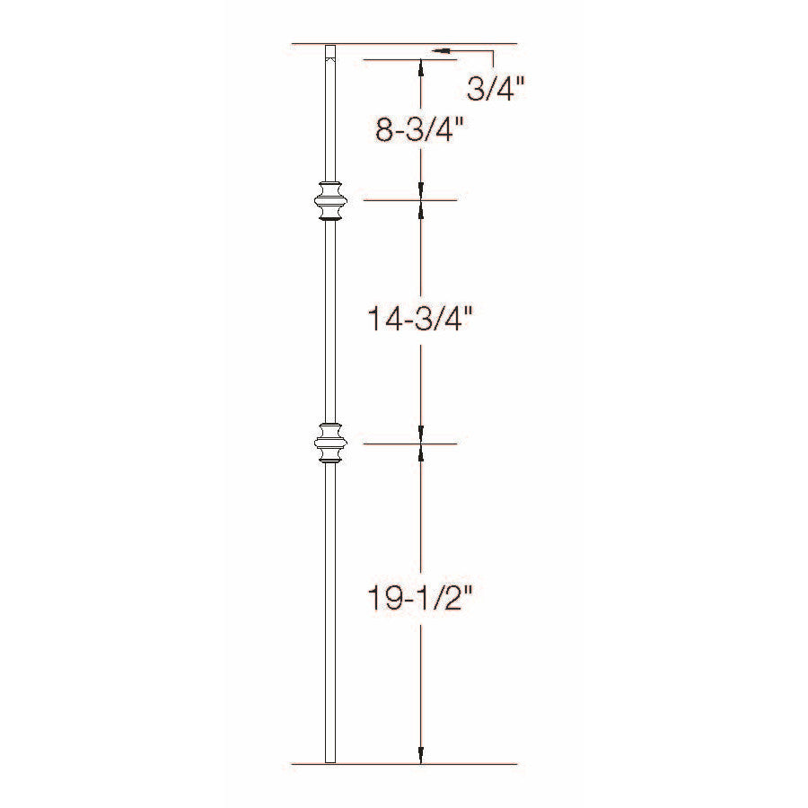 2G61 16mm Double Knuckle, Tubular Steel Dimensional Information