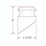 2G904 Slanted Shoe Dimensional Information