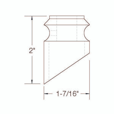 2G904 Slanted Shoe Dimensional Information