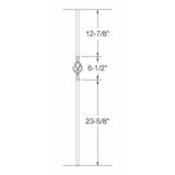 2GR04 16mm Round Single Basket, Tubular Steel Dimensional Information