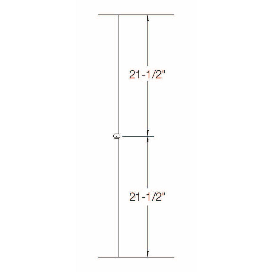 2GR10 16mm Round Single Collar, Tubular Steel Dimensional Information