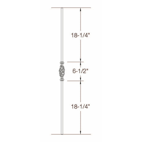 2GR11 16mm Round Single Basket, Tubular Steel Dimensional Information