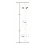 2GR20 16mm Round Double Collar, Tubular Steel Dimensional Information