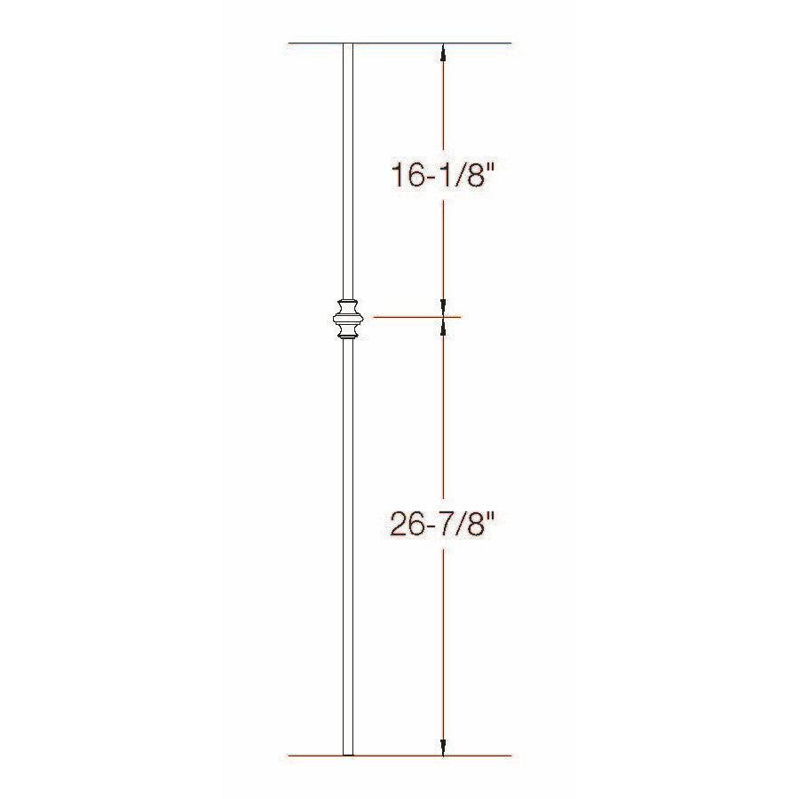 2GR60 16mm Round Single Knuckle, Tubular Steel Dimensional Information