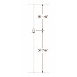 2GR60 16mm Round Single Knuckle, Tubular Steel Dimensional Information