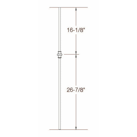 2GR60 16mm Round Single Knuckle, Tubular Steel Dimensional Information
