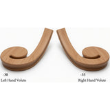 7030 LH and 7031 RH Flat Volutes - Alder