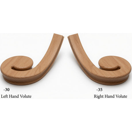 7030 LH and 7031 RH Flat Volutes - Alder