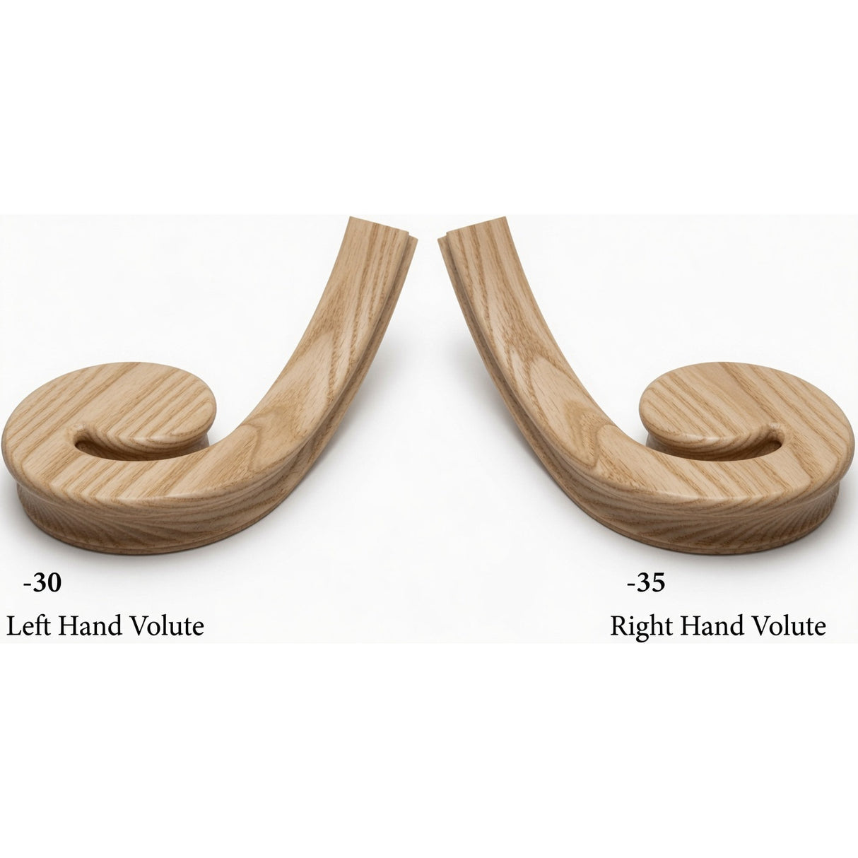 7030 LH and 7031 RH Flat Volutes - Ash