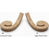 7030 LH and 7031 RH Flat Volutes - Ash