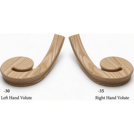 7030 LH and 7031 RH Flat Volutes - Ash