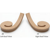7030 LH and 7031 RH Flat Volutes - Beech