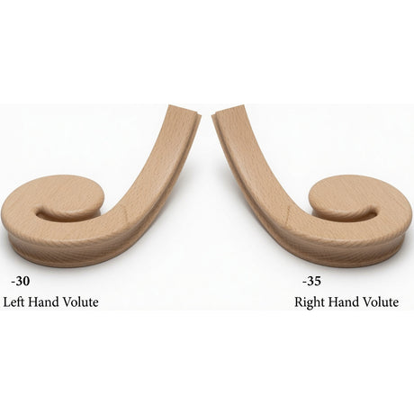 7030 LH and 7031 RH Flat Volutes - Beech