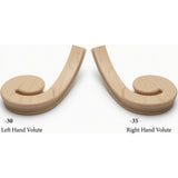 7030 LH and 7031 RH Flat Volutes - Birch