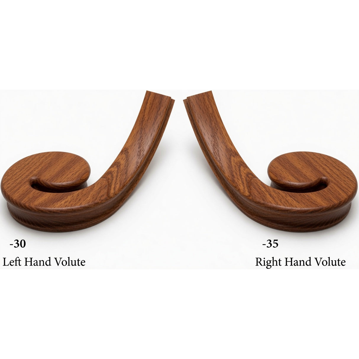 7030 LH and 7031 RH Flat Volutes - Brazilian Cherry