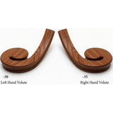 7030 LH and 7031 RH Flat Volutes - Brazilian Cherry