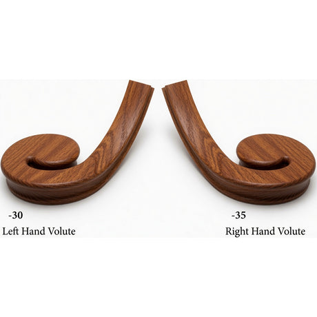 7030 LH and 7031 RH Flat Volutes - Brazilian Cherry