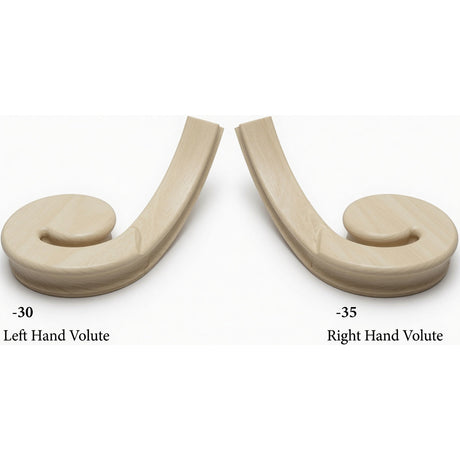 7030 LH and 7031 RH Flat Volutes - Poplar