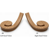 7030 LH and 7031 RH Flat Volutes - Red Oak
