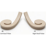 7030 LH and 7031 RH Flat Volutes - Soft Maple