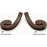 7030 LH and 7031 RH Flat Volutes - Walnut