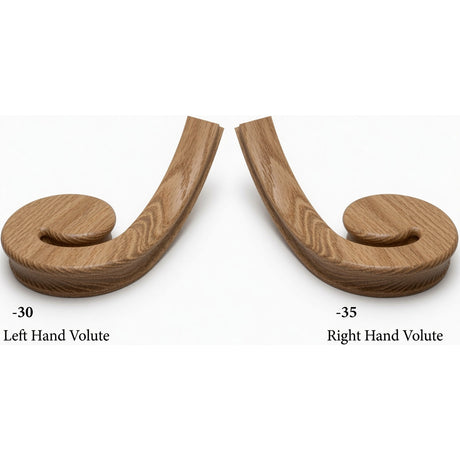 7030 LH and 7031 RH Flat Volutes - White Oak