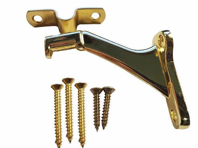 3002 Bright Brass Heavy Wall Handrail Bracket