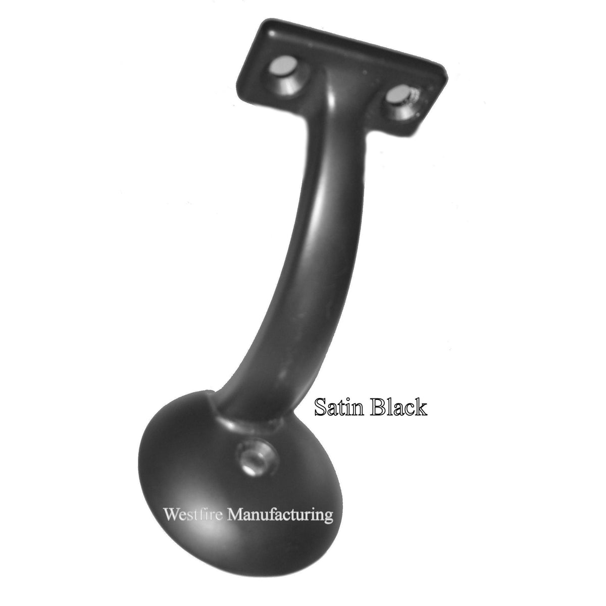 3003LA Long Arm Satin Black Wall Handrail Bracket