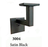 3004 Mission-Style Handrail Bracket, Satin Black