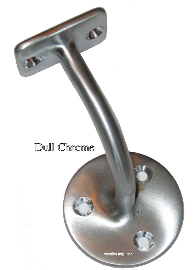 3004SB-DC Solid Brass Dull Chrome Wall Rail Bracket