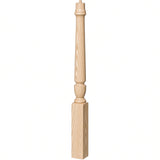 3010 3-1/2" x 43", or 3011 48" Bunker Hill Starting Newel Post, Ash