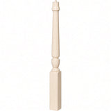 3010 3-1/2" x 43", or 3011 48" Bunker Hill Starting Newel Post, Hard Maple