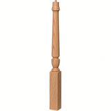 3010 3-1/2" x 43", or 3011 48" Bunker Hill Starting Newel Post, Hickory