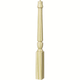3010 3-1/2" x 43", or 3011 48" Bunker Hill Starting Newel Post, Poplar